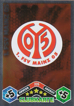 Emblem 1. FSV Mainz 05 2010/11 Topps MA Bundesliga Clubkarten #335